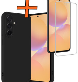 Nomfy Nomfy Samsung Galaxy A36 Hoesje Siliconen Met Screenprotector - Zwart