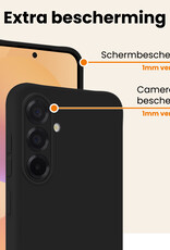 Nomfy Nomfy Samsung Galaxy A36 Hoesje Siliconen Met Screenprotector - Zwart