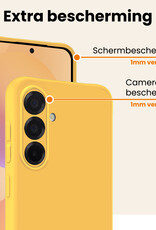 Nomfy Nomfy Samsung Galaxy A36 Hoesje Siliconen Met 2x Screenprotector - Geel