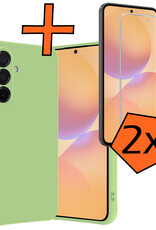 Nomfy Nomfy Samsung Galaxy A36 Hoesje Siliconen Met 2x Screenprotector - Groen