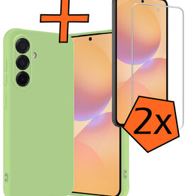 Nomfy Nomfy Samsung Galaxy A36 Hoesje Siliconen Met 2x Screenprotector - Groen