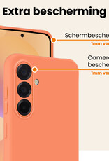 Nomfy Nomfy Samsung Galaxy A36 Hoesje Siliconen Met 2x Screenprotector - Perzik