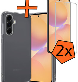 Nomfy Nomfy Samsung Galaxy A36 Hoesje Siliconen Met 2x Screenprotector - Transparant