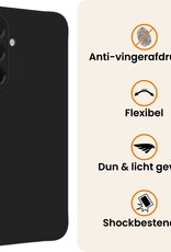 Nomfy Nomfy Samsung Galaxy A36 Hoesje Siliconen Met 2x Screenprotector - Zwart