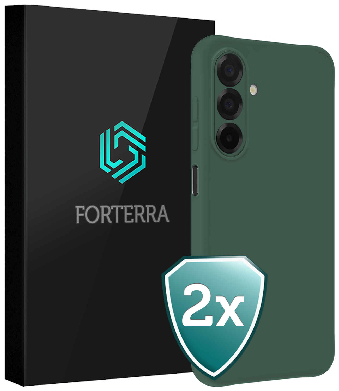 Forterra Forterra Samsung Galaxy A26 Hoesje Siliconen - Donkergroen - 2 PACK