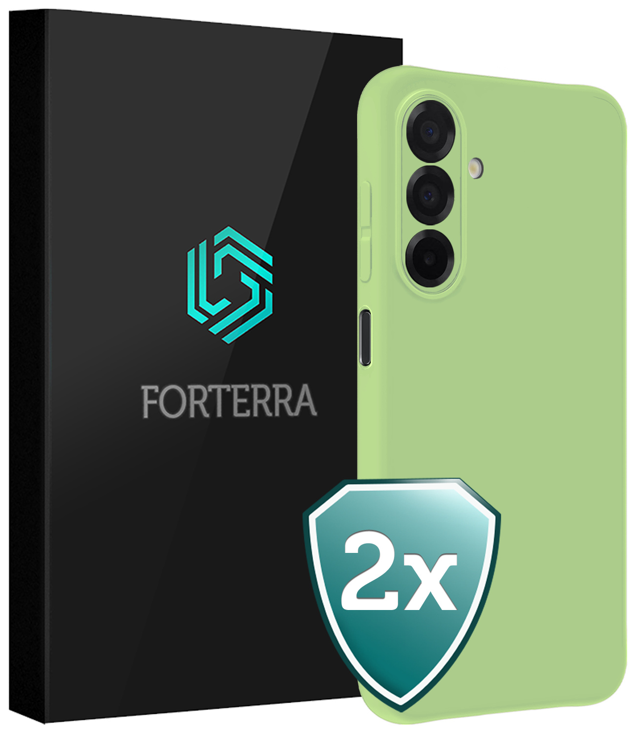Forterra Forterra Samsung Galaxy A26 Hoesje Siliconen - Groen - 2 PACK