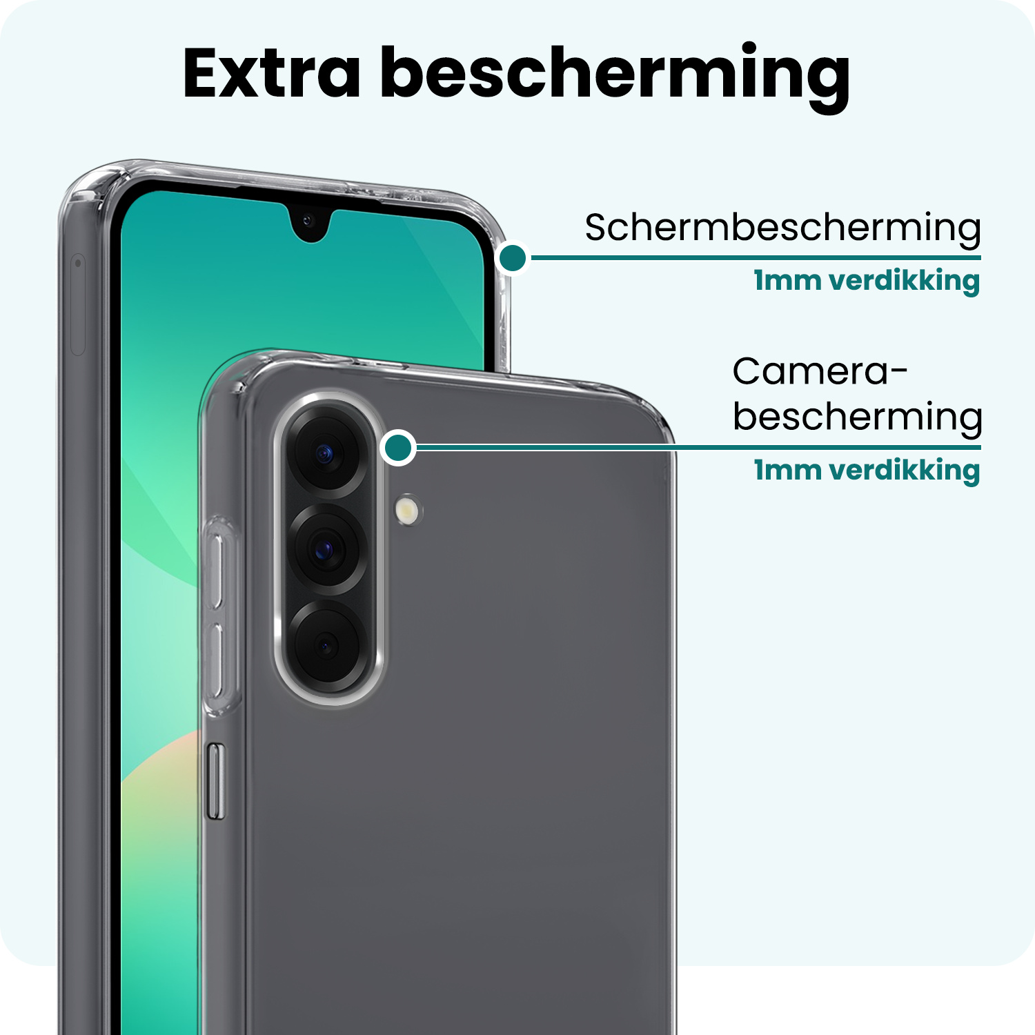 Forterra Forterra Samsung Galaxy A26 Hoesje Siliconen - Transparant - 2 PACK