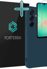Forterra Forterra Samsung Galaxy A26 Hoesje Siliconen Met Screenprotector - Donkerblauw