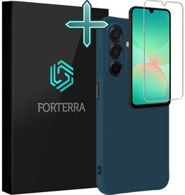 Forterra Forterra Samsung Galaxy A26 Hoesje Siliconen Met Screenprotector - Donkerblauw