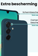 Forterra Forterra Samsung Galaxy A26 Hoesje Siliconen Met Screenprotector - Donkerblauw