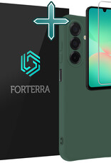 Forterra Forterra Samsung Galaxy A26 Hoesje Siliconen Met Screenprotector - Donkergroen
