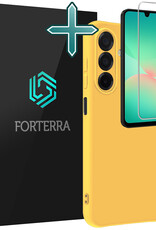 Forterra Forterra Samsung Galaxy A26 Hoesje Siliconen Met Screenprotector - Geel