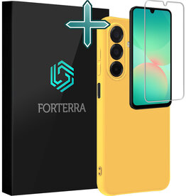 Forterra Forterra Samsung Galaxy A26 Hoesje Siliconen Met Screenprotector - Geel