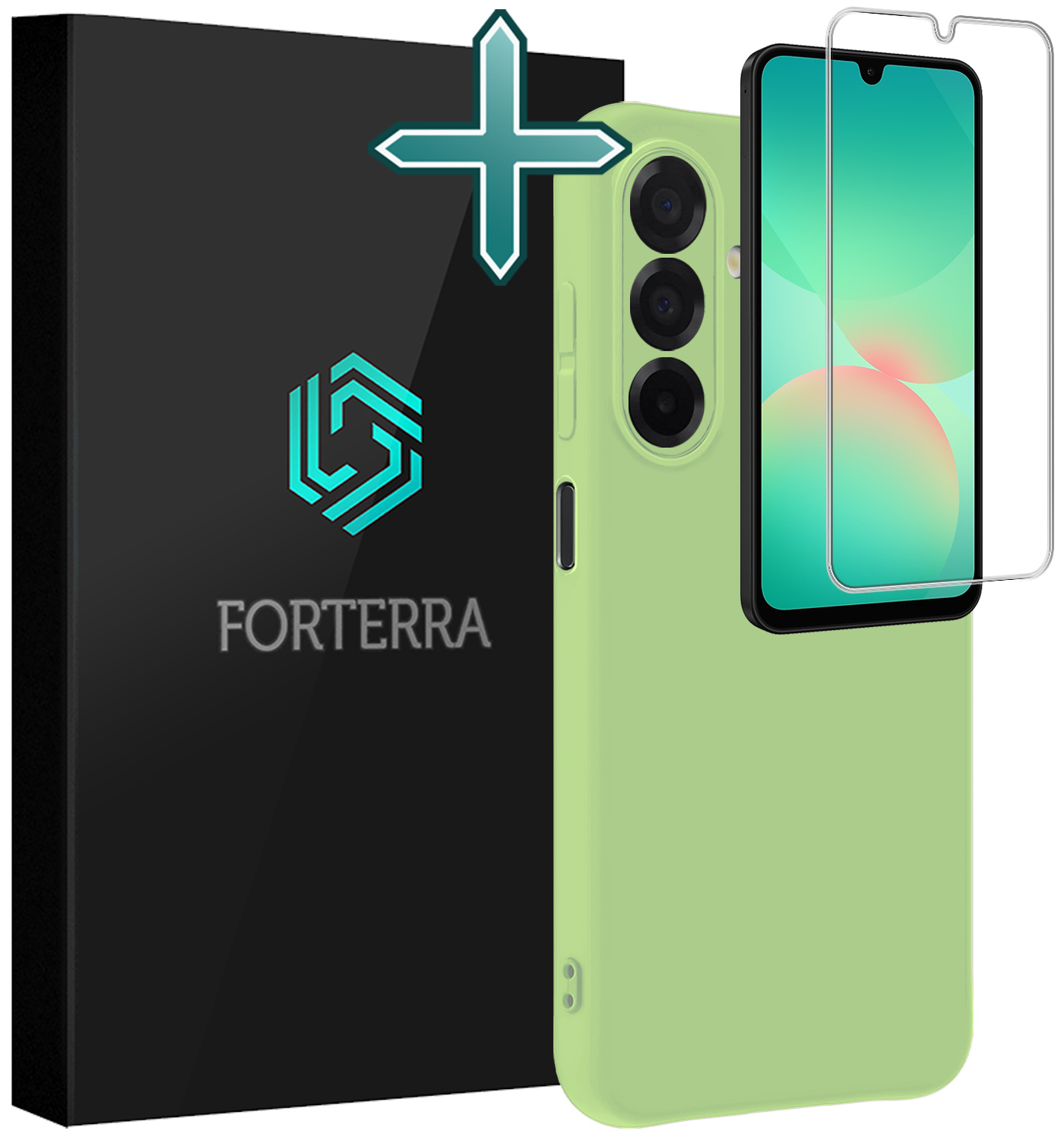 Forterra Forterra Samsung Galaxy A26 Hoesje Siliconen Met Screenprotector - Groen