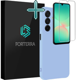 Forterra Forterra Samsung Galaxy A26 Hoesje Siliconen Met Screenprotector - Lichtblauw