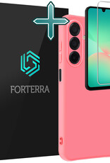 Forterra Forterra Samsung Galaxy A26 Hoesje Siliconen Met Screenprotector - Lichtroze