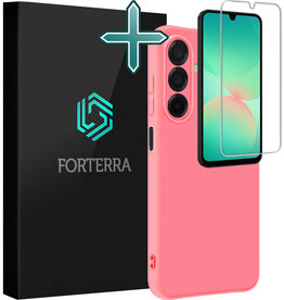 Forterra Forterra Samsung Galaxy A26 Hoesje Siliconen Met Screenprotector - Lichtroze