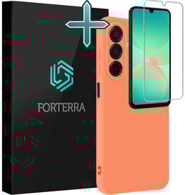 Forterra Forterra Samsung Galaxy A26 Hoesje Siliconen Met Screenprotector - Perzik