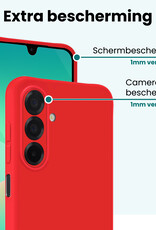 Forterra Forterra Samsung Galaxy A26 Hoesje Siliconen Met Screenprotector - Rood