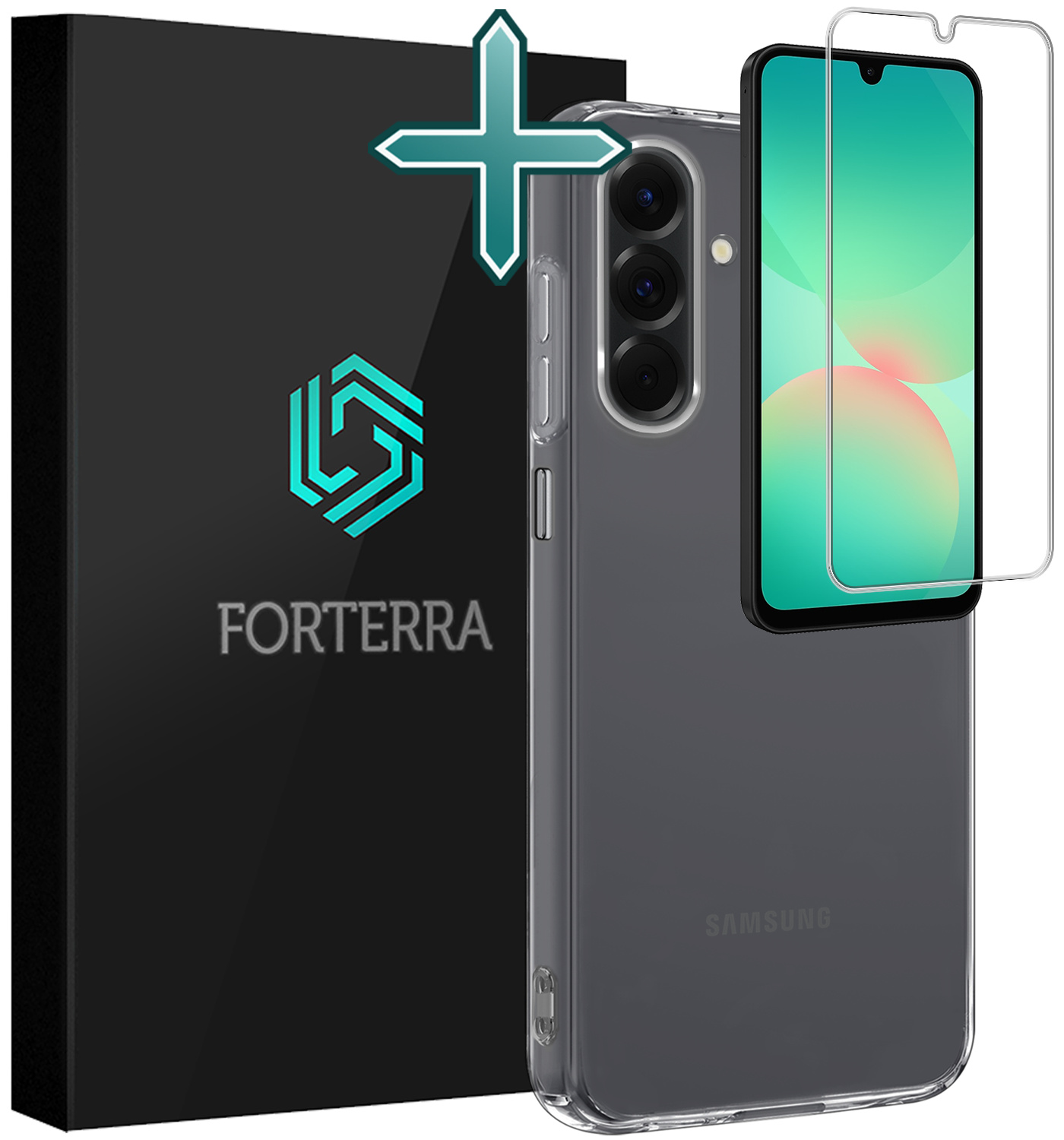 Forterra Forterra Samsung Galaxy A26 Hoesje Siliconen Met Screenprotector - Transparant