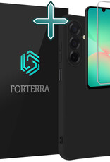 Forterra Forterra Samsung Galaxy A26 Hoesje Siliconen Met Screenprotector - Zwart