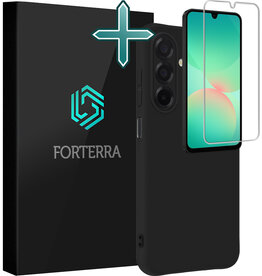 Forterra Forterra Samsung Galaxy A26 Hoesje Siliconen Met Screenprotector - Zwart