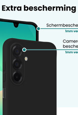 Forterra Forterra Samsung Galaxy A26 Hoesje Siliconen Met Screenprotector - Zwart