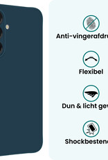 Forterra Forterra Samsung Galaxy A26 Hoesje Siliconen Met 2x Screenprotector - Donkerblauw