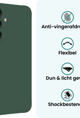 Forterra Forterra Samsung Galaxy A26 Hoesje Siliconen Met 2x Screenprotector - Donkergroen