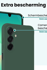 Forterra Forterra Samsung Galaxy A26 Hoesje Siliconen Met 2x Screenprotector - Donkergroen