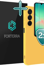 Forterra Forterra Samsung Galaxy A26 Hoesje Siliconen Met 2x Screenprotector - Geel