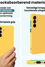 Forterra Forterra Samsung Galaxy A26 Hoesje Siliconen Met 2x Screenprotector - Geel
