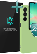 Forterra Forterra Samsung Galaxy A26 Hoesje Siliconen Met 2x Screenprotector - Groen