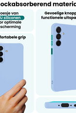 Forterra Forterra Samsung Galaxy A26 Hoesje Siliconen Met 2x Screenprotector - Lichtblauw