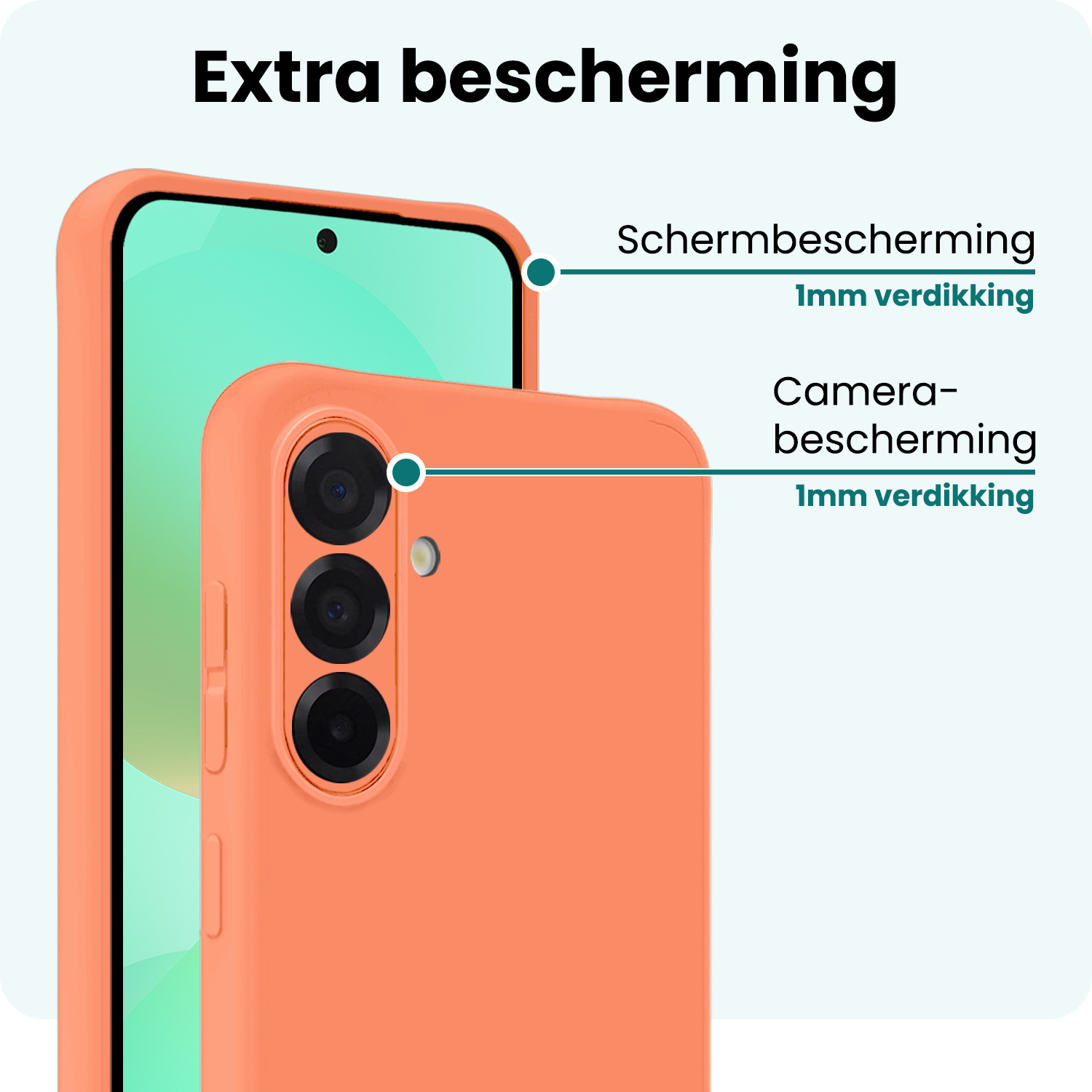 Forterra Forterra Samsung Galaxy A36 Hoesje Siliconen - Perzik