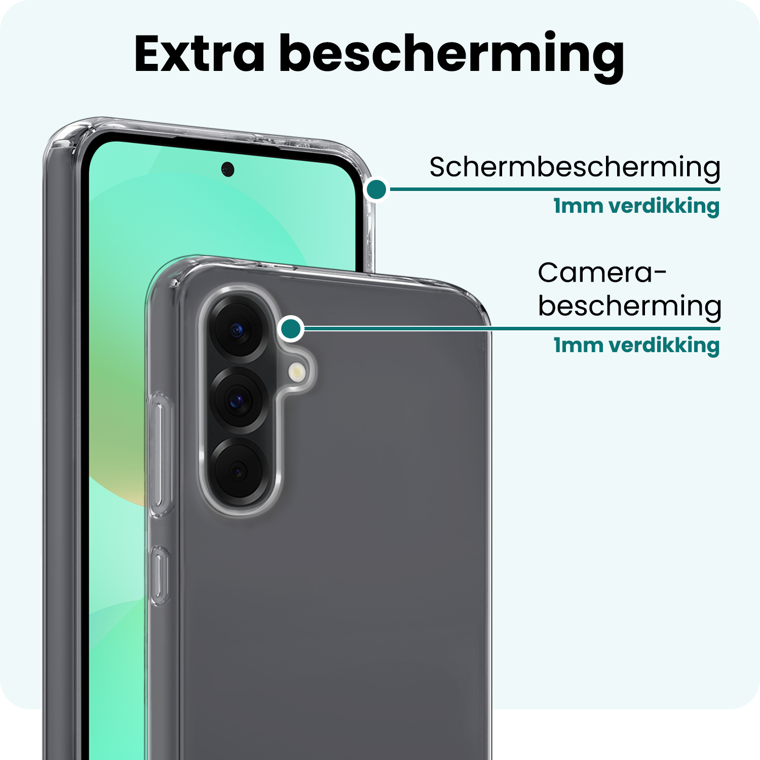 Forterra Forterra Samsung Galaxy A36 Hoesje Siliconen - Transparant