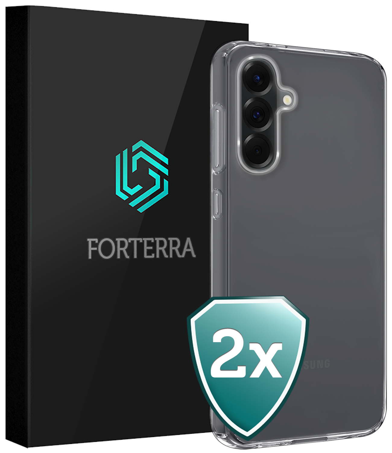 Forterra Forterra Samsung Galaxy A36 Hoesje Siliconen - Transparant - 2 PACK