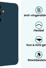 Forterra Forterra Samsung Galaxy A36 Hoesje Siliconen Met Screenprotector - Donkerblauw
