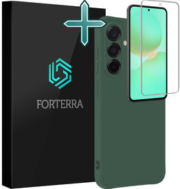 Forterra Forterra Samsung Galaxy A36 Hoesje Siliconen Met Screenprotector - Donkergroen