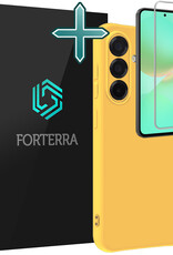 Forterra Forterra Samsung Galaxy A36 Hoesje Siliconen Met Screenprotector - Geel