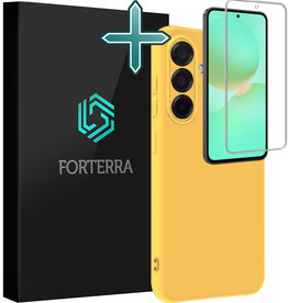 Forterra Forterra Samsung Galaxy A36 Hoesje Siliconen Met Screenprotector - Geel