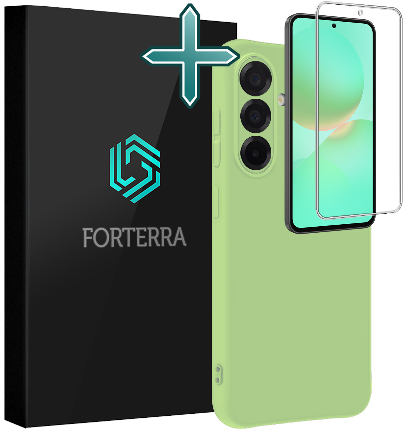 Forterra Forterra Samsung Galaxy A36 Hoesje Siliconen Met Screenprotector - Groen