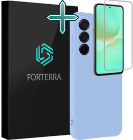 Forterra Forterra Samsung Galaxy A36 Hoesje Siliconen Met Screenprotector - Lichtblauw
