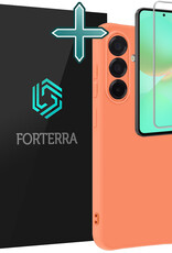 Forterra Forterra Samsung Galaxy A36 Hoesje Siliconen Met Screenprotector - Perzik