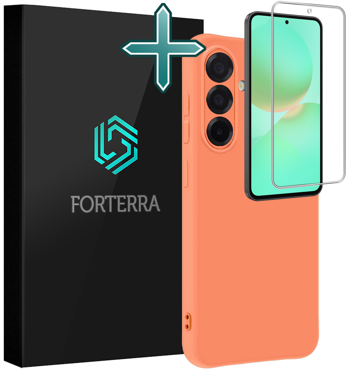 Forterra Forterra Samsung Galaxy A36 Hoesje Siliconen Met Screenprotector - Perzik