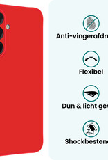 Forterra Forterra Samsung Galaxy A36 Hoesje Siliconen Met Screenprotector - Rood