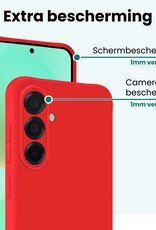 Forterra Forterra Samsung Galaxy A36 Hoesje Siliconen Met Screenprotector - Rood