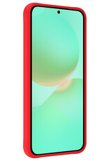 Forterra Forterra Samsung Galaxy A36 Hoesje Siliconen Met Screenprotector - Rood