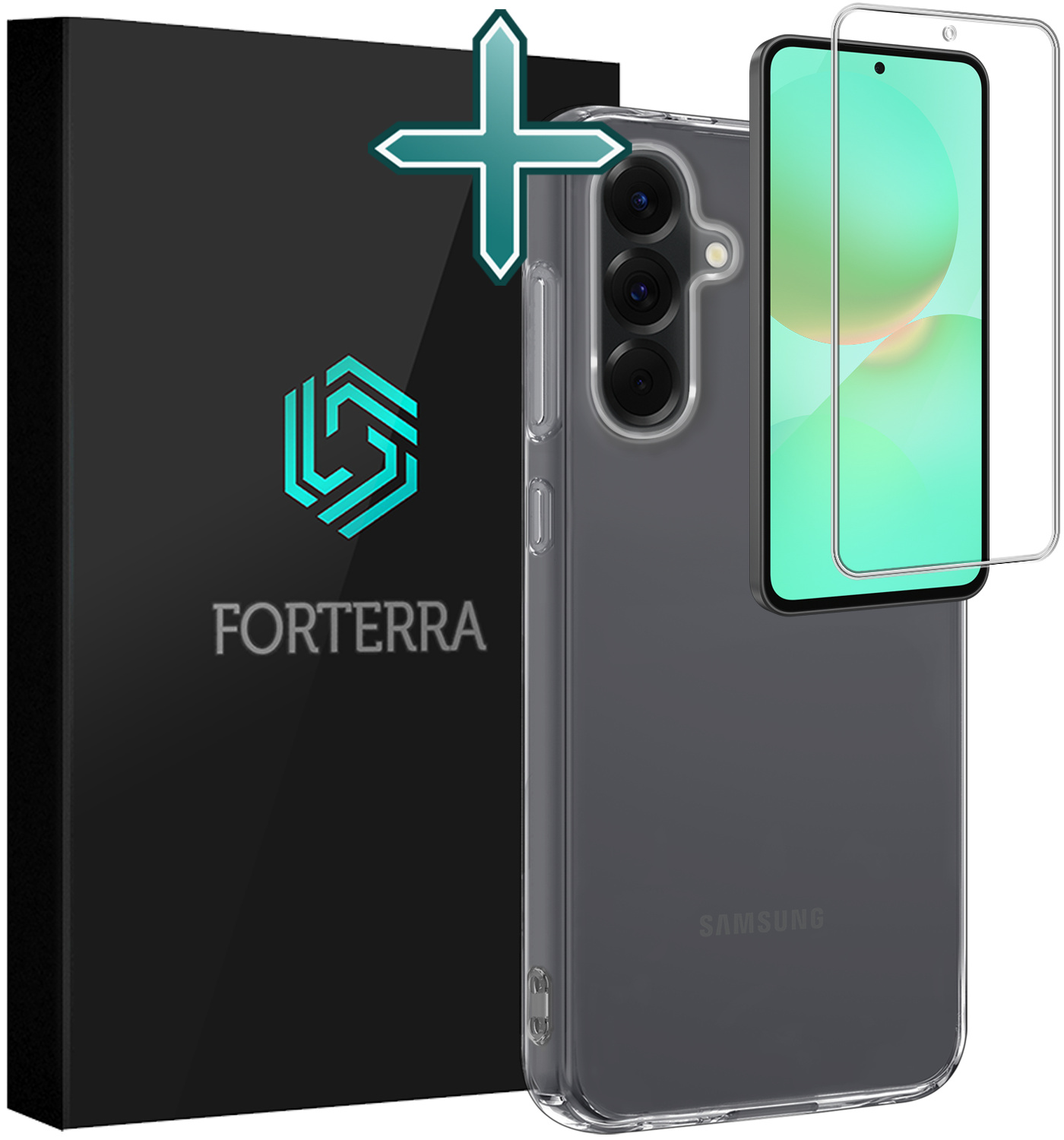 Forterra Forterra Samsung Galaxy A36 Hoesje Siliconen Met Screenprotector - Transparant