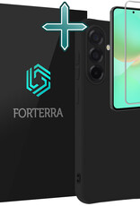 Forterra Forterra Samsung Galaxy A36 Hoesje Siliconen Met Screenprotector - Zwart